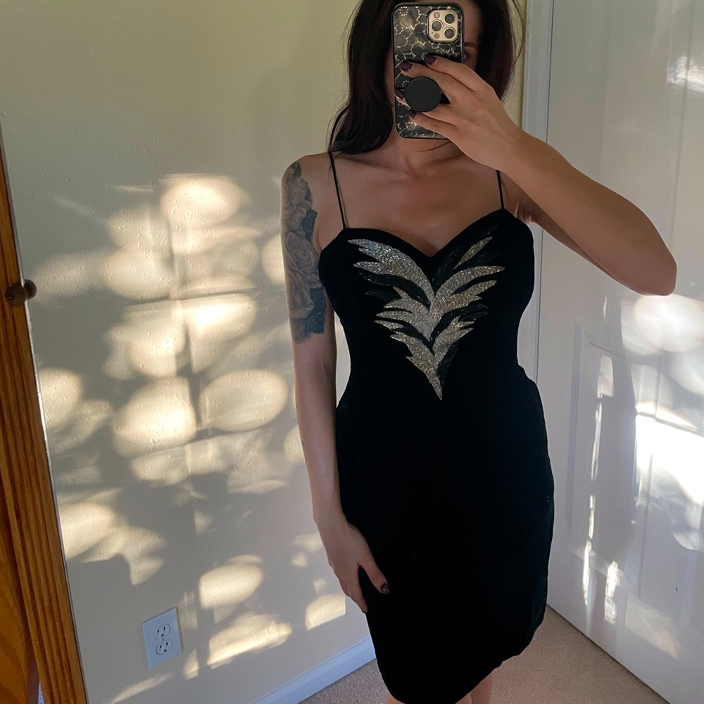 Velvet Sequin Party Dress